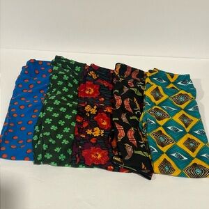 NWOT Lot of 5 LuLaRoe Kids Leggings Size S/M! Peppers, geometric, floral,clovers